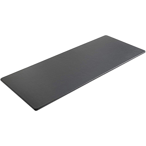 Dacasso Leather Keyboard/Mouse Desk Mat Rectangular - 30" Width - Top Grain Leather, Velveteen - Black - 1 Each (P1042)