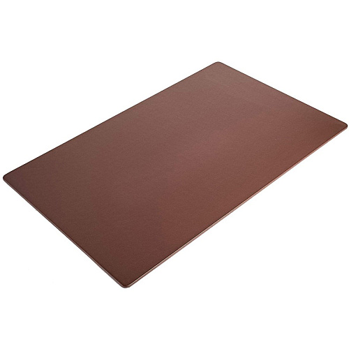 Dacasso Leatherette Desk Mat Rectangular - 30" Width - Leatherette, Velveteen - Chocolate Brown - 1 Each (P3434)