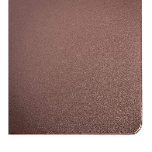 Dacasso Leatherette Desk Mat Rectangular - 34" Width - Leatherette, Velveteen - Chocolate Brown - 1 Each (P3433)