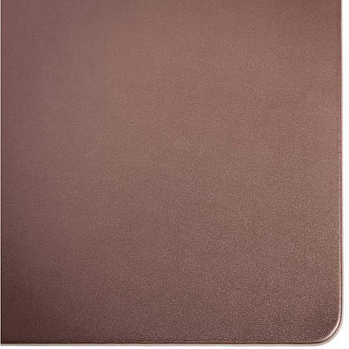 Dacasso Leatherette Desk Mat Rectangular - 38" Width - Leatherette, Velveteen - Chocolate Brown - 1 Each (P3432)