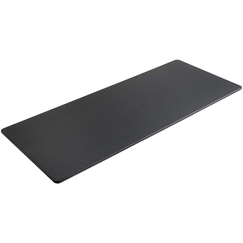 Dacasso Leatherette Keyboard/Mouse Desk Mat Rectangular - 30" Width - Leatherette, Velveteen - Black - 1 Each (P1043)