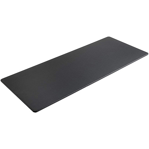 Dacasso Leatherette Keyboard/Mouse Desk Mat Rectangular - 30" Width - Leatherette, Velveteen - Black - 1 Each (P1043)