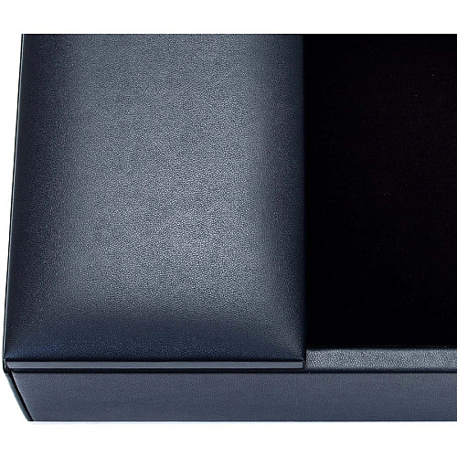 Dacasso Leatherette Enhanced Conference Room Organizer Desktop - Navy Blue - Leatherette, Velveteen - 1 Each (A4690)