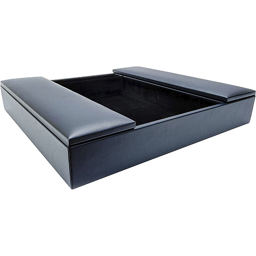 Dacasso Leatherette Enhanced Conference Room Organizer Desktop - Navy Blue - Leatherette, Velveteen - 1 Each (A4690)