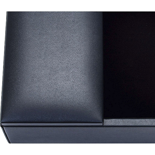 Dacasso Leatherette Enhanced Conference Room Organizer Desktop - Navy Blue - Leatherette, Velveteen - 1 Each (A4690)