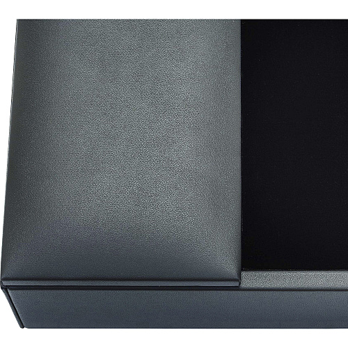 Dacasso Leatherette Enhanced Conference Room Organizer Desktop - Gray - Leatherette, Velveteen - 1 Each (A4290)