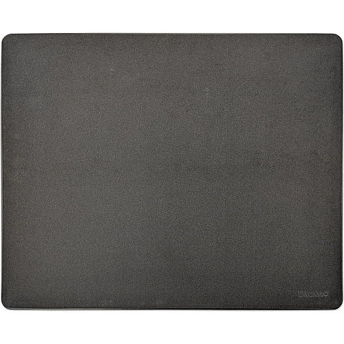 Dacasso Glass Tabletop Leather Conference Pad Rectangular - 17" Width - Leatherette, Foam, Rubber - Black - 1 Each (P1045)