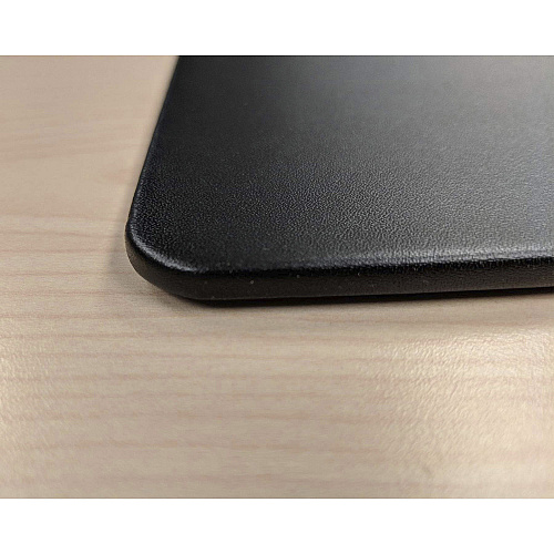 Dacasso Glass Tabletop Leather Conference Pad Rectangular - 17" Width - Leatherette, Foam, Rubber - Black - 1 Each (P1045)