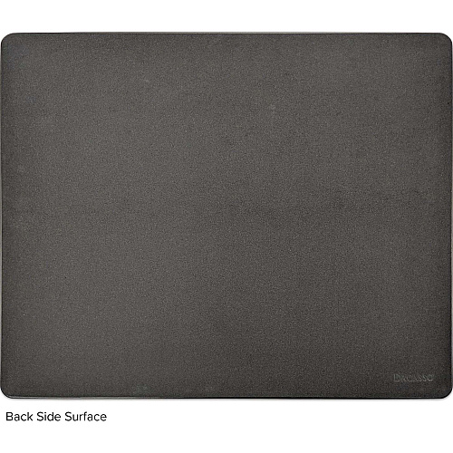 Dacasso Glass Tabletop Leather Conference Pad Rectangular - 17" Width - Leatherette, Foam, Rubber - Black - 1 Each (P1045)