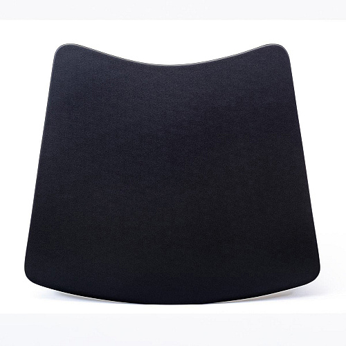 Dacasso Round Table Leatherette Conference Pad Rectangular - 17" Width - Leatherette, Velveteen - Black - 1 Each (P1324)