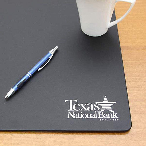 Dacasso Leatherette Conference Table Pad Rectangular - 17" Width - Leatherette, Velveteen - Gray - 1 Each (P4215)