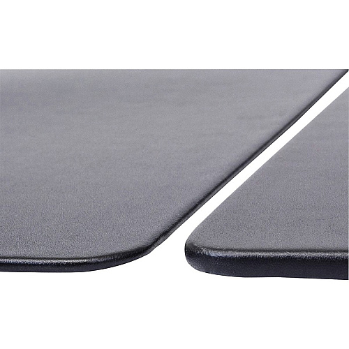 Dacasso Leatherette Conference Table Pad Rectangular - 17" Width - Leatherette, Metal, Velveteen - Black - 1 Each (P1315)