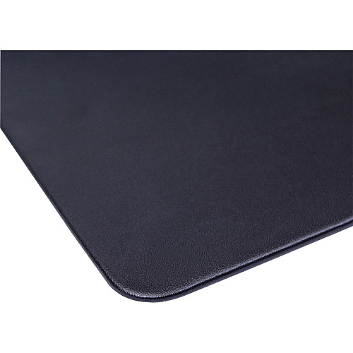 Dacasso Leatherette Conference Table Pad Rectangular - 17" Width - Leatherette, Metal, Velveteen - Black - 1 Each (P1315)