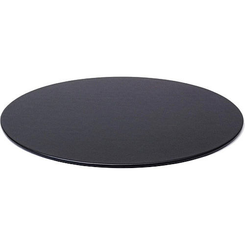 Dacasso Leatherette Oval Conference Pad Oval - 17" Width - Leatherette, Velveteen - Black - 1 Each (P1314)