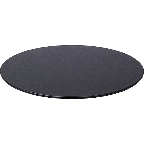 Dacasso Leatherette Oval Conference Pad Oval - 17" Width - Leatherette, Velveteen - Black - 1 Each (P1314)