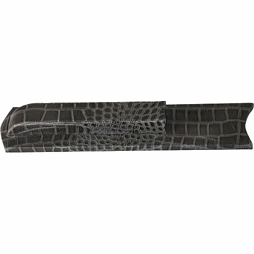 Protacini Castlerock Gray Italian Patent Leather Library Set Leather, Velveteen, Brass - Gray - 1 Each (A6219)