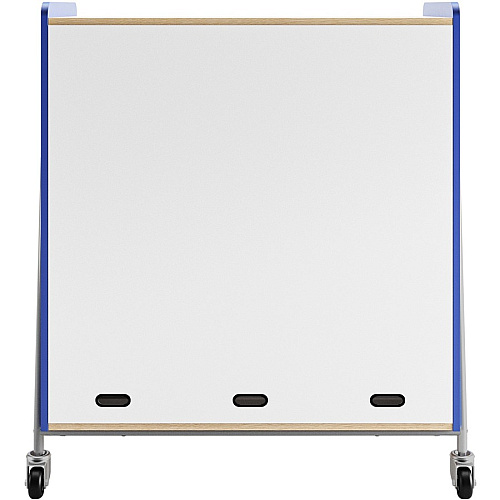 Safco Whiffle Typical Triple Rolling Storage Cart 330 lb Load Capacity - 4 Casters - 3" Caster Size - Laminate, Particleboard, Polyvinyl Chloride (PVC), Metal, Thermofused Laminate (TFL) - 43.25" Width x 19.75" Depth x 48" Height - Steel Frame - (3930SBU)