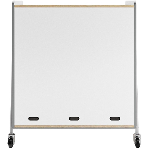 Safco Whiffle Typical Triple Rolling Storage Cart 330 lb Load Capacity - 4 Casters - 3" Caster Size - Laminate, Particleboard, Polyvinyl Chloride (PVC), Metal, Thermofused Laminate (TFL) - 43.25" Width x 19.75" Depth x 48" Height - Steel Frame - (3930GRY)
