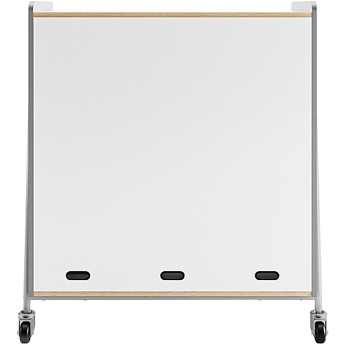 Safco Whiffle Typical Triple Rolling Storage Cart 330 lb Load Capacity - 4 Casters - 3" Caster Size - Laminate, Particleboard, Polyvinyl Chloride (PVC), Metal, Thermofused Laminate (TFL) - 43.25" Width x 19.75" Depth x 48" Height - Steel Frame - (3930GRY)