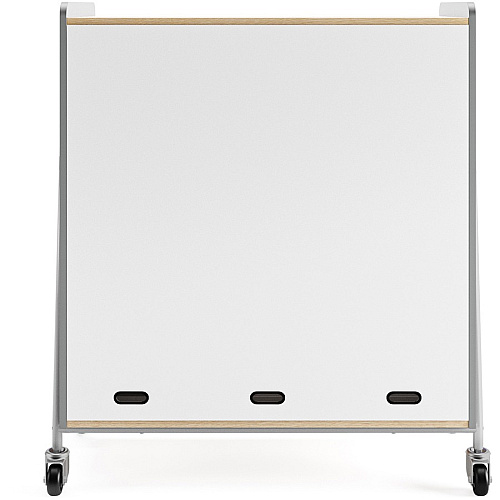 Safco Whiffle Typical Triple Rolling Storage Cart 330 lb Load Capacity - 4 Casters - 3" Caster Size - Laminate, Particleboard, Polyvinyl Chloride (PVC), Metal, Thermofused Laminate (TFL) - 43.25" Width x 19.75" Depth x 48" Height - Steel Frame - (3930GRY)