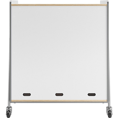 Safco Whiffle Typical Triple Rolling Storage Cart 12 Shelf - 540 lb Load Capacity - 4 Casters - 3" Caster Size - Laminate, Particleboard, Polyvinyl Chloride (PVC), Metal, Thermofused Laminate (TFL) - 43.25" Width x 19.75" Depth x 48" Height - St (3931GRY)