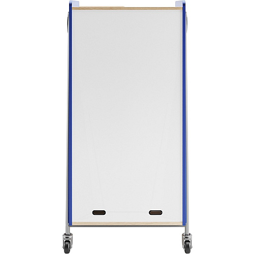 Safco Whiffle Typical Double Rolling Storage Cart 153 lb Load Capacity - 4 Casters - 3" Caster Size - Laminate, Particleboard, Polyvinyl Chloride (PVC), Metal, Thermofused Laminate (TFL), Steel - 30" Width x 19.75" Depth x 60" Height - Spectrum  (3928SBU)