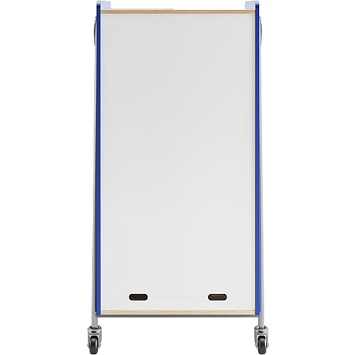 Safco Whiffle Typical Double Rolling Storage Cart 153 lb Load Capacity - 4 Casters - 3" Caster Size - Laminate, Particleboard, Polyvinyl Chloride (PVC), Metal, Thermofused Laminate (TFL), Steel - 30" Width x 19.75" Depth x 60" Height - Spectrum  (3928SBU)