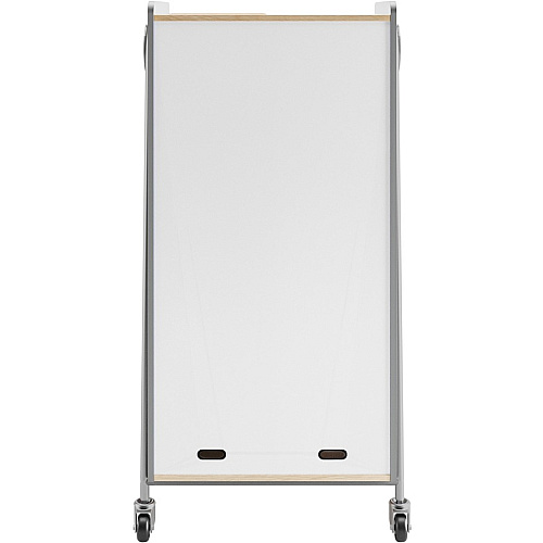 Safco Whiffle Typical Double Rolling Storage Cart 153 lb Load Capacity - 4 Casters - 3" Caster Size - Laminate, Particleboard, Polyvinyl Chloride (PVC), Metal, Thermofused Laminate (TFL), Steel - 30" Width x 19.75" Depth x 60" Height - Gray - 1  (3928GRY)