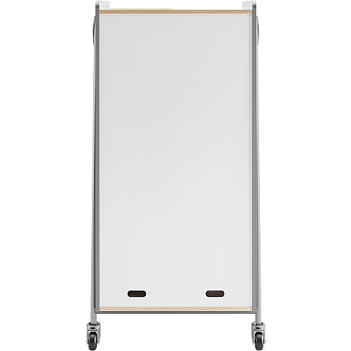 Safco Whiffle Typical Double Rolling Storage Cart 153 lb Load Capacity - 4 Casters - 3" Caster Size - Laminate, Particleboard, Polyvinyl Chloride (PVC), Metal, Thermofused Laminate (TFL), Steel - 30" Width x 19.75" Depth x 60" Height - Gray - 1  (3928GRY)