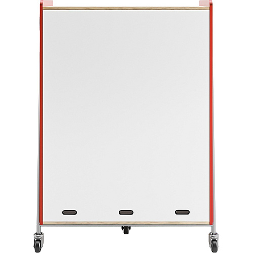 Safco Whiffle Typical Triple Rolling Storage Cart 396 lb Load Capacity - 5 Casters - 3" Caster Size - Laminate, Particleboard, Polyvinyl Chloride (PVC), Metal, Thermofused Laminate (TFL) - 43.25" Width x 19.75" Depth x 60" Height - Steel Frame - (3932RED)