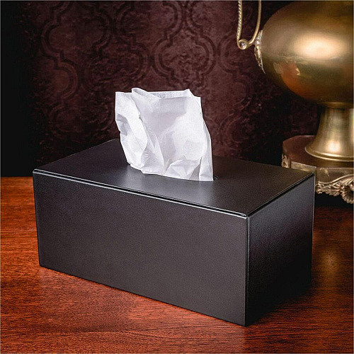 Dacasso Leatherette Tissue Box Cover Leatherette, Faux Leather - 1 Each (A1377)