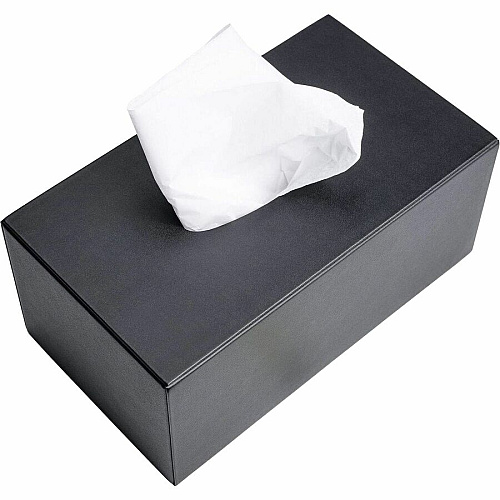 Dacasso Leatherette Tissue Box Cover Leatherette, Faux Leather - 1 Each (A1377)