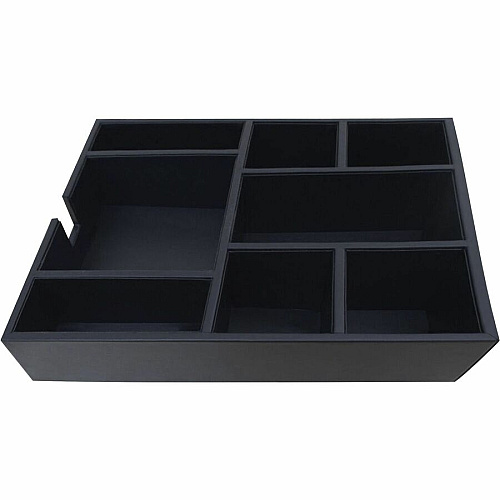 Dacasso Classic Leather Condiment Tray Durable - Black - Genuine Leather, Faux Leather, Leatherette, Velveteen - 1 Each (A1024)