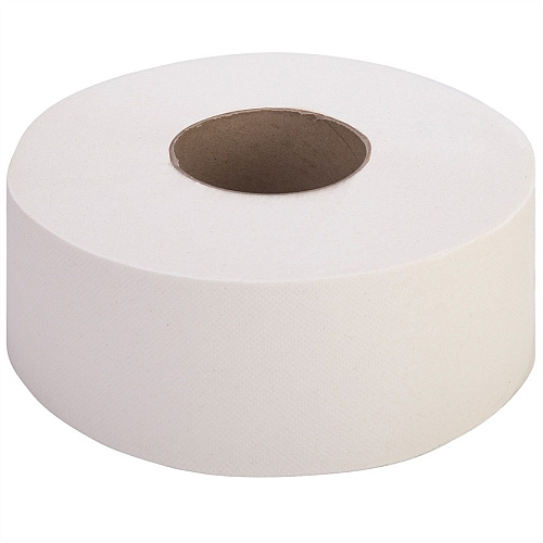 Genuine Joe&reg; Jumbo Jr. Toilet Paper Roll, 2-Ply, 700-ft., 12 Rolls 2 Ply - 3.30" Width x 700 ft Length - 8.88" Roll Diameter - White - Fiber - 12 / Carton (GJO3570012)