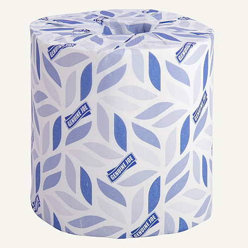 Genuine Joe&reg; Standard Toilet Paper, 2-Ply, 400 Sheets, 24 Rolls 2 Ply - 4" Width x 3.75" Length - 400 Sheets/Roll - Embossed - White - 24 / Carton (GJO3540024)