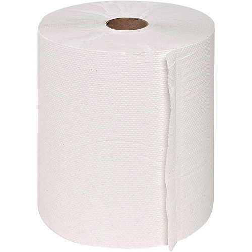 Genuine Joe Hardwound Roll Paper Towels 7.80" Width x 600 ft Length - 2" Core - Embossed Design - White - Paper - 12 / Carton (GJO32600)