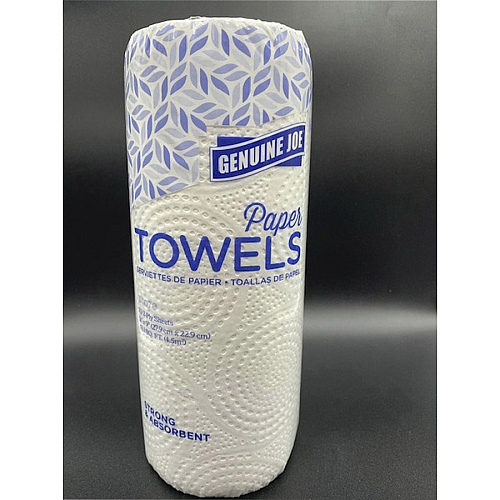 Genuine Joe 2-ply Paper Towel Rolls 2 Ply - 9" Width x 11" Length - 70 Sheets/Roll - White - Paper - 15 / Carton (GJO34070)