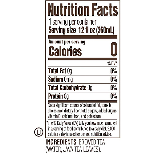 Tejava Original Black Tea Bottle GMO Free - 72 / Pallet (40051PL)