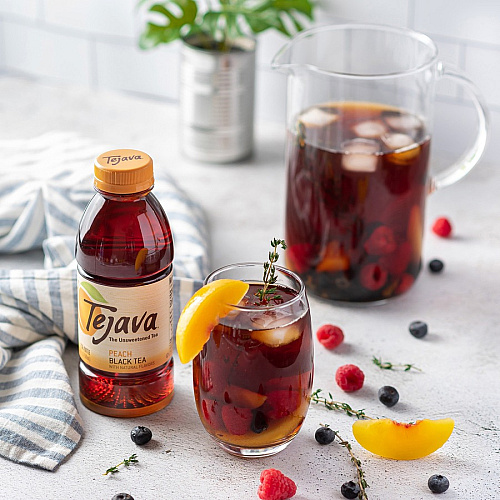 Tejava Peach Black Tea Bottle GMO Free - 12 / Carton (40132)