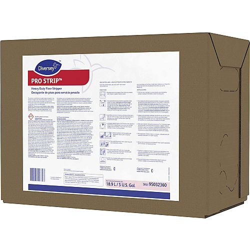 Diversey Pro Strip Heavy Duty Floor Stripper 640 fl oz (20 quart) - Cherry Almond Scent - Heavy Duty - Straw - 1 / Carton (95032360)