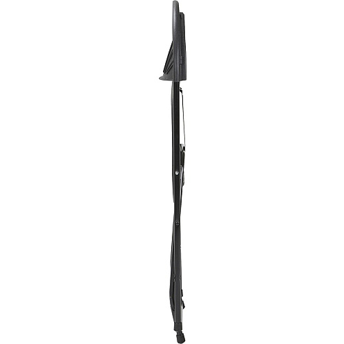 Dorel Zown Premium Fan Back Folding Chair Black Seat Color - Black Back Color - Polyethylene Back Material - Black Frame Color - Powder Coated Steel Frame Material - Four-legged Base - 8 / Carton (60542BLK8E)