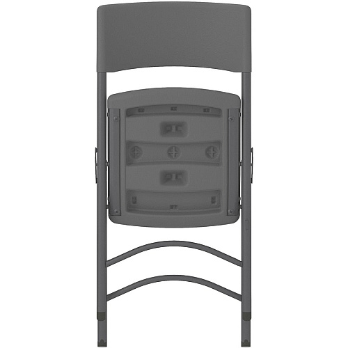 Cosco Zown Classic Commercial Resin Folding Chair Gray Seat Color - Gray Back Color - Gray Frame Color - Steel, High Density Resin, High-density Polyethylene (HDPE) Frame Material - Four-legged Base - 4 / Carton (60410SGY4E)