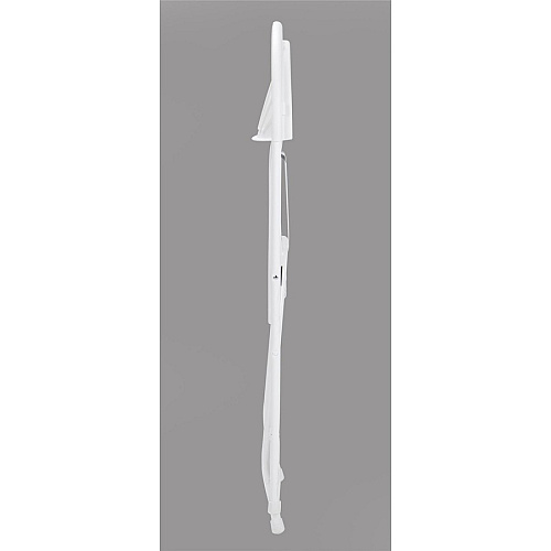 Dorel Zown Premium Fan Back Folding Chair White Seat Color - White Back Color - Polyethylene Back Material - White Frame Color - Powder Coated Steel Frame Material - Four-legged Base - 8 / Carton (60542WHT8E)