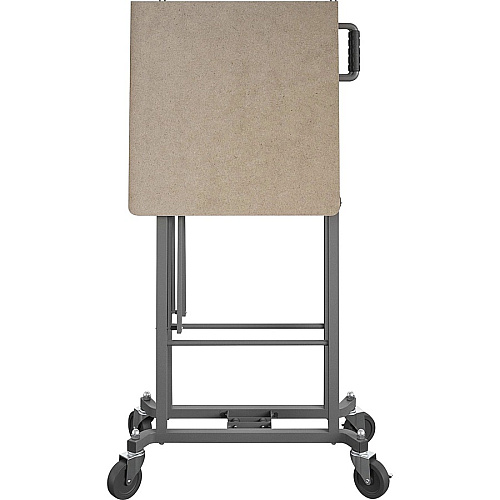 Cosco Smartfold Portable Work Desk Table Rectangle Top - Four Leg Base - 4 Legs - 350 lb Capacity - 51.40" Table Top Width x 26.50" Table Top Depth - 55.45" Height - Assembly Required - Brown - Steel - Medium Density Fiberboard (MDF) Top Mate (66720DKG1E)