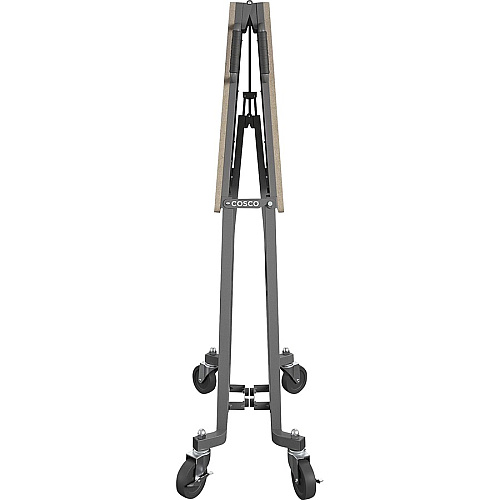 Cosco Smartfold Portable Work Desk Table Rectangle Top - Four Leg Base - 4 Legs - 350 lb Capacity - 51.40" Table Top Width x 26.50" Table Top Depth - 55.45" Height - Assembly Required - Brown - Steel - Medium Density Fiberboard (MDF) Top Mate (66720DKG1E)