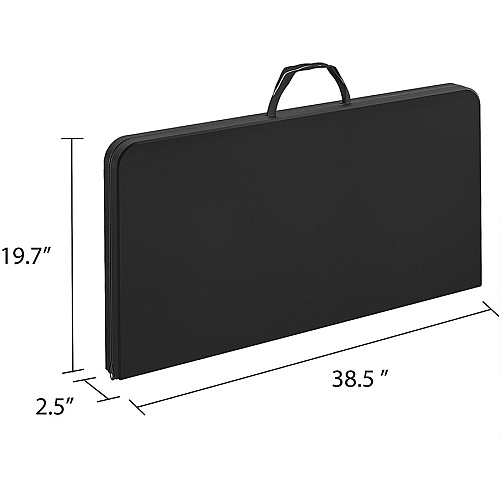 Cosco XL Fold-in-Half Card Table Four Leg Base - 4 Legs - 200 lb Capacity - 38.50" Table Top Width x 38.50" Table Top Depth - 29.50" Height - Black - 1 Each (14036BLK1E)