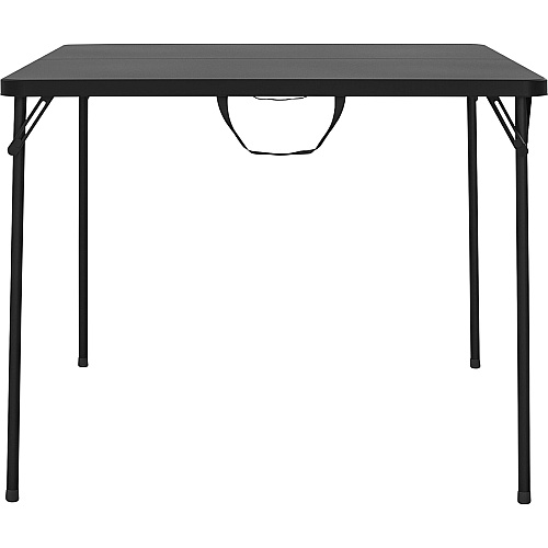 Cosco XL Fold-in-Half Card Table Four Leg Base - 4 Legs - 200 lb Capacity - 38.50" Table Top Width x 38.50" Table Top Depth - 29.50" Height - Black - 1 Each (14036BLK1E)