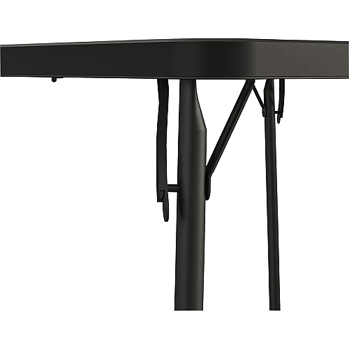Cosco XL Fold-in-Half Card Table Four Leg Base - 4 Legs - 200 lb Capacity - 38.50" Table Top Width x 38.50" Table Top Depth - 29.50" Height - Black - 1 Each (14036BLK1E)
