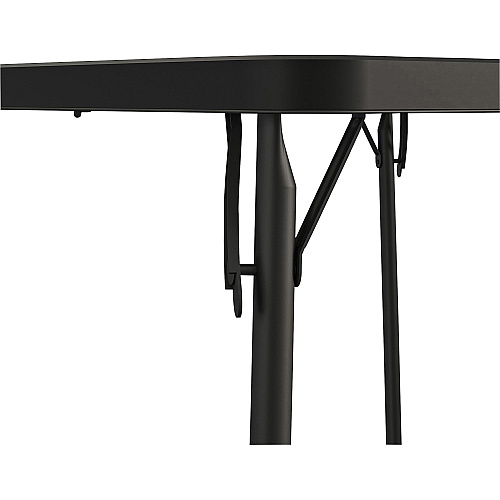 Cosco XL Fold-in-Half Card Table Four Leg Base - 4 Legs - 200 lb Capacity - 38.50" Table Top Width x 38.50" Table Top Depth - 29.50" Height - Black - 1 Each (14036BLK1E)