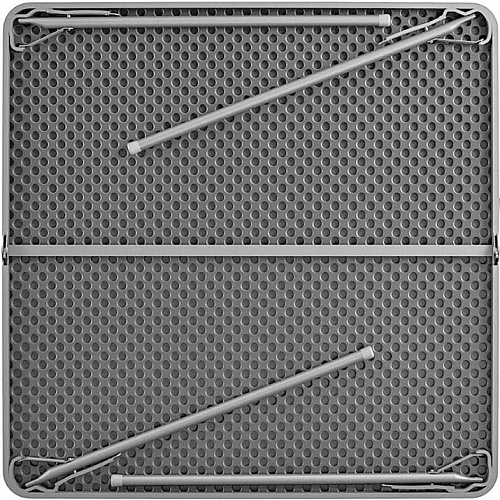 Cosco XL Fold-in-Half Card Table Four Leg Base - 4 Legs - 200 lb Capacity - 38.50" Table Top Width x 38.50" Table Top Depth - 29.50" Height - Gray - 1 Each (14036GRY1E)